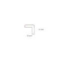 Hjørnelist plast hvit – 31 x 31 x 3000 mm